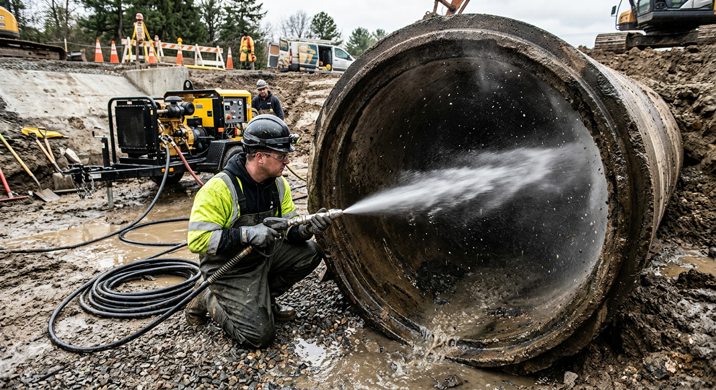 Hydrocurage haute pression pour débouchage de canalisation à Clichy