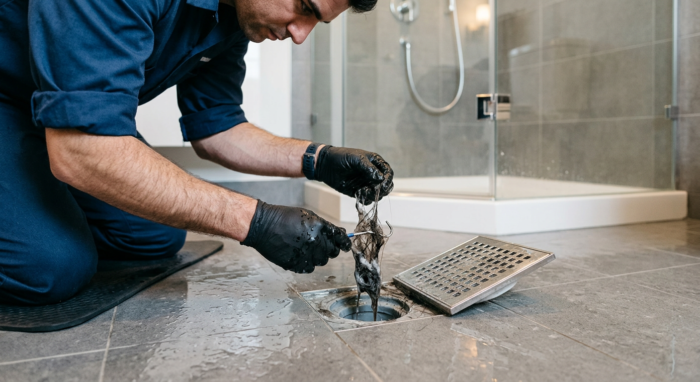 Débouchage de douche bouchée par un plombier à Clichy